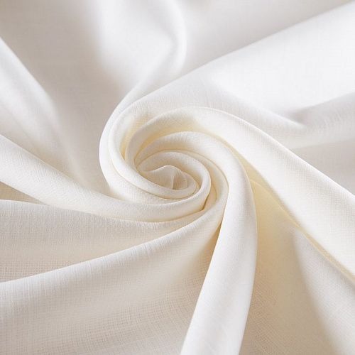 Лен на дублерине 035-16518 молочный однотонный