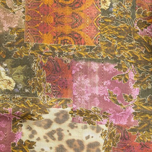 Шерсть плательная 066-02269 хаки принтованный