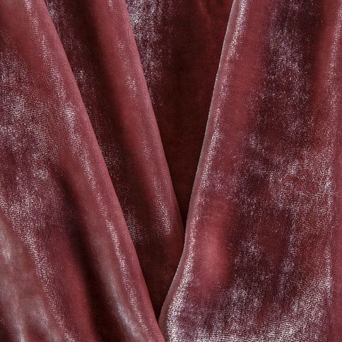 Бархат шелковый 002-17702 кораллово-розовый однотонный