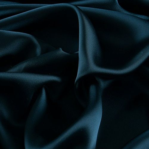 Сатин стрейч 001-11966 петроль однотонный