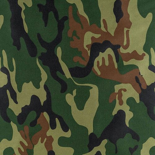 Коттон камуфлированный К10-006 зеленый принтованный