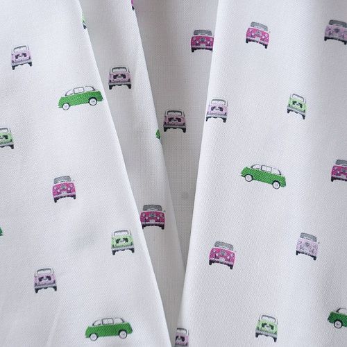 Хлопок плательно-рубашечный 049-12068 белый принтованный