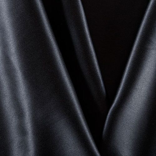 Сатин стрейч 001-07712 черный однотонный