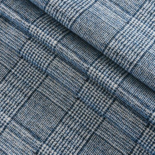 Ткань костюмная с люрексом 025-12229 голубой меланж