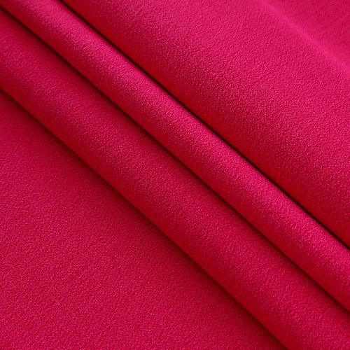 Креп двойной 026-16202 малиновый однотонный