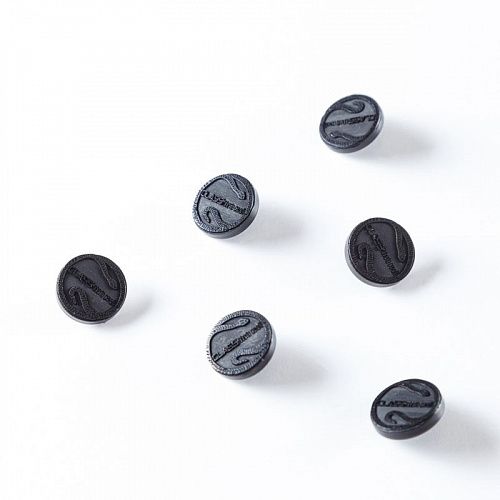 Пуговица на ножке 20 мм пластик 494824 черный