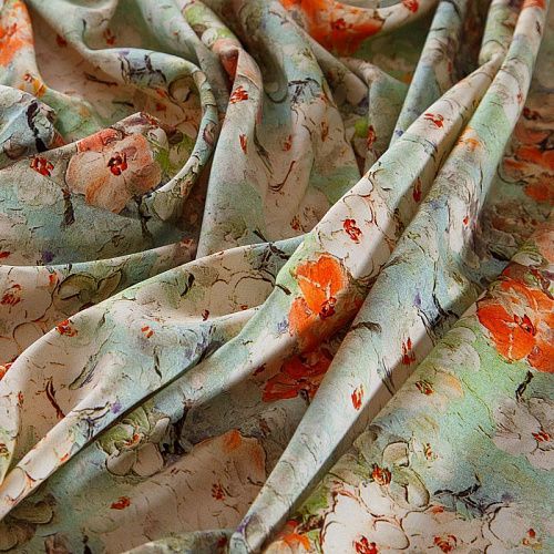 Штапель 069-17522 мультиколор принтованный