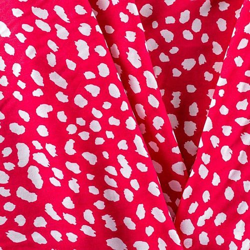 Штапель 069-01479 малиново-красный принтованный