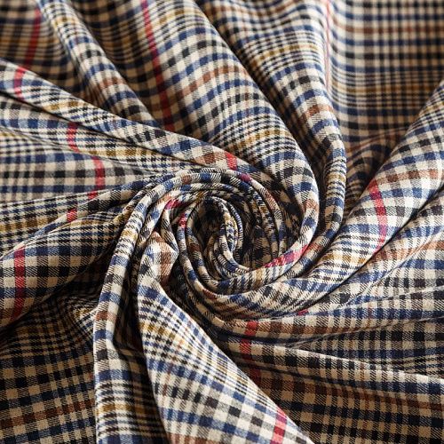 Ткань костюмная 025-05984 бежевый принтованный