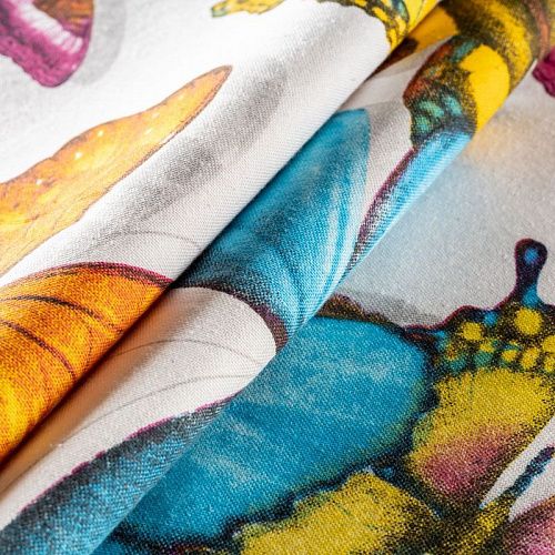 Ткань портьерная H-275 см Т433-02-31 белый принтованный