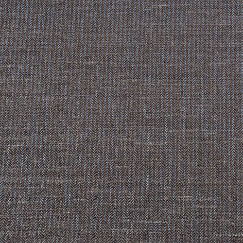 Лен-вискоза 035-11806 коричнево-голубой