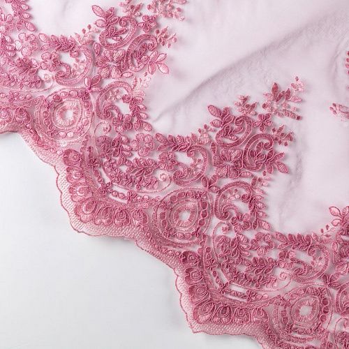 Гипюр К03-0078 темно-розовый