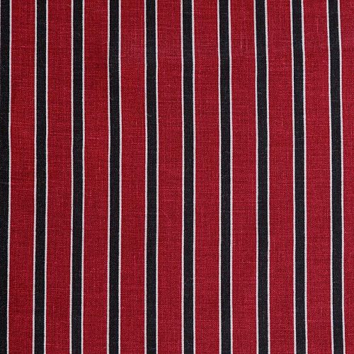 Лен натуральный 035-08501 вишневый принтованный