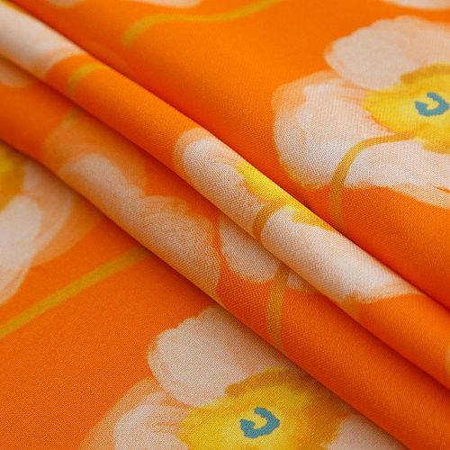 Вискоза Hugo Boss 009-16348 апельсиновый принтованный