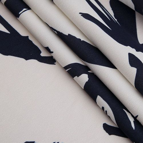 Вискоза 009-16095 молочный принтованный