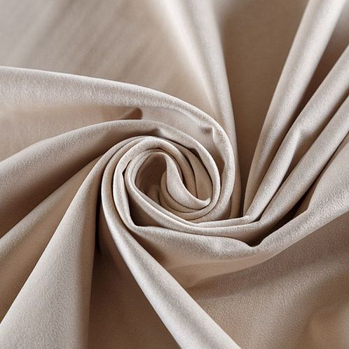 Ткань мебельная микровелюр 09-02-08996 сливочный однотонный