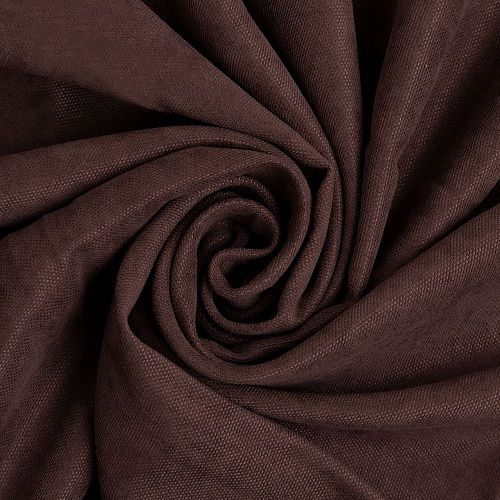 Ткань портьерная канвас H-300 см 14-02-15433 шоколадный однотонный