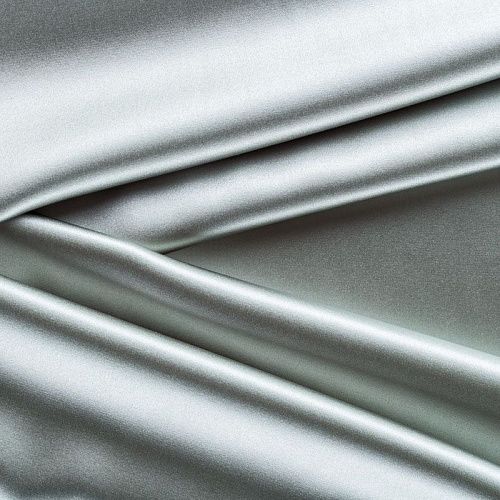 Шелк натуральный К15-1210 серебристый однотонный