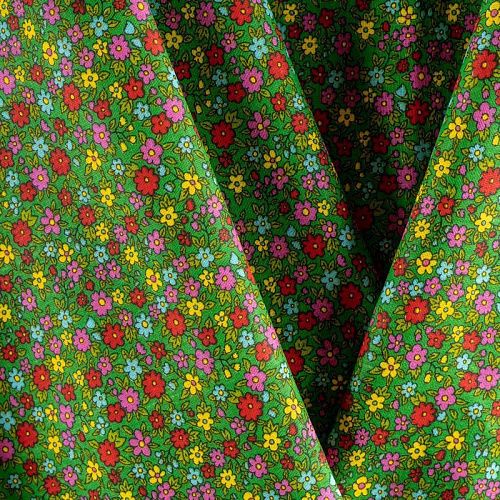 Бязь 007-00696 зеленый принтованный