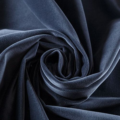 Бархат 002-06323 серо-синий однотонный