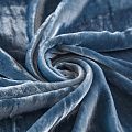 Бархат шелковый 002-17740 серо-голубой однотонный