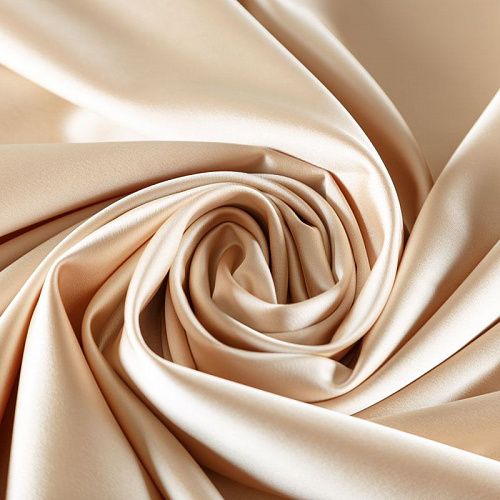 Сатин стрейч 001-02314 топленое молоко однотонный