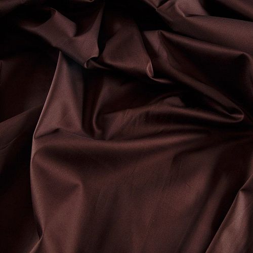 Сатин-коттон стрейч 063-12064 шоколадный однотонный