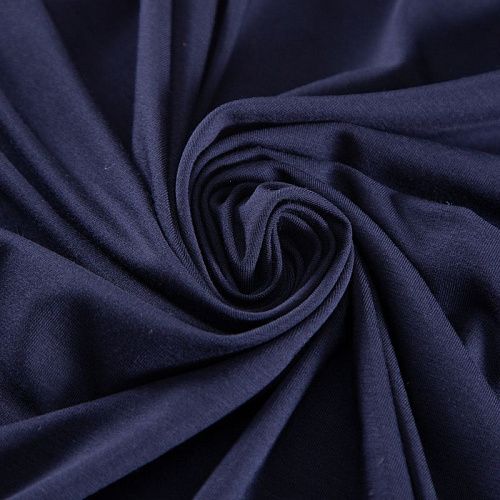 Трикотаж 056-20345 темно-синий однотонный