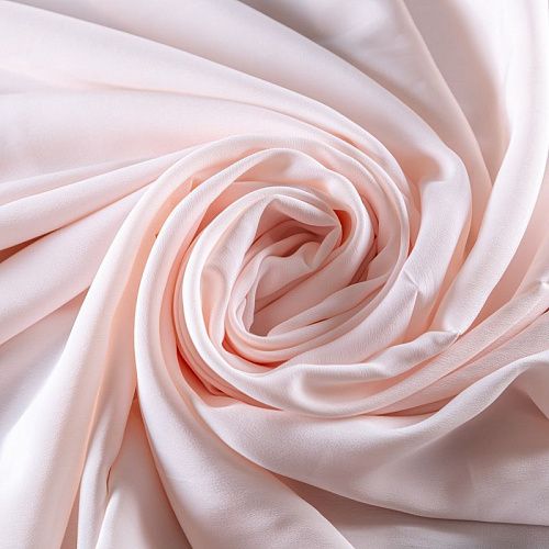 Крепдешин натуральный 028-09529 выбеленный персиковый однотонный
