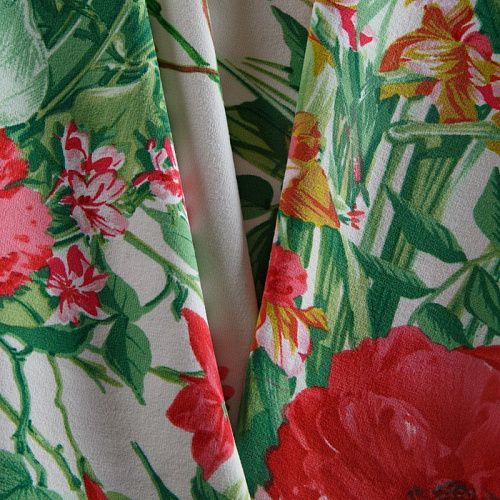 Трикотаж 056-15057 белый принтованный