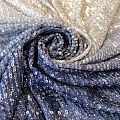 Ткань с пайетками К33-526 золотисто-синий