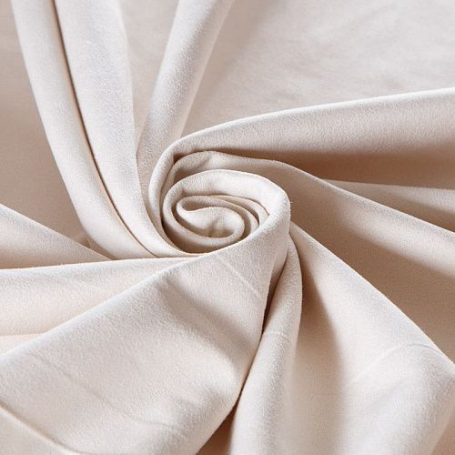 Замша искусственная 018-12801 айвори однотонный