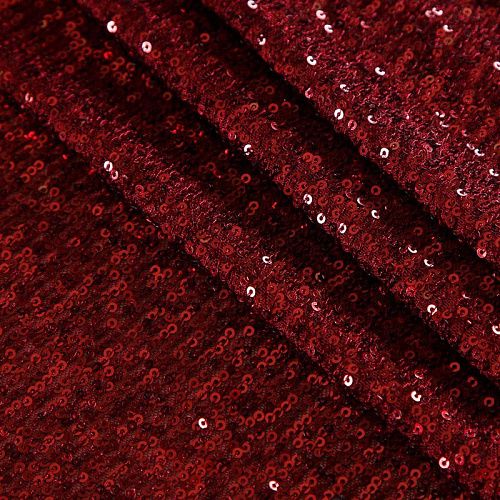 Пайетки на сетке 055-19067 вишневый