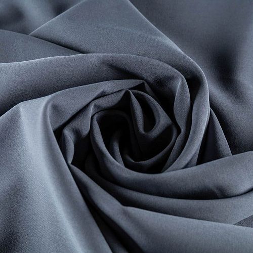 Креп К16-320 серо-стальной однотонный