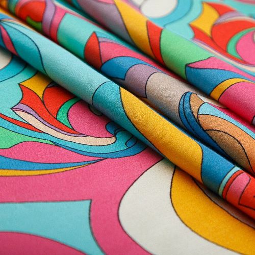 Шелк-штапель 069-18310 бирюзовый мультиколор