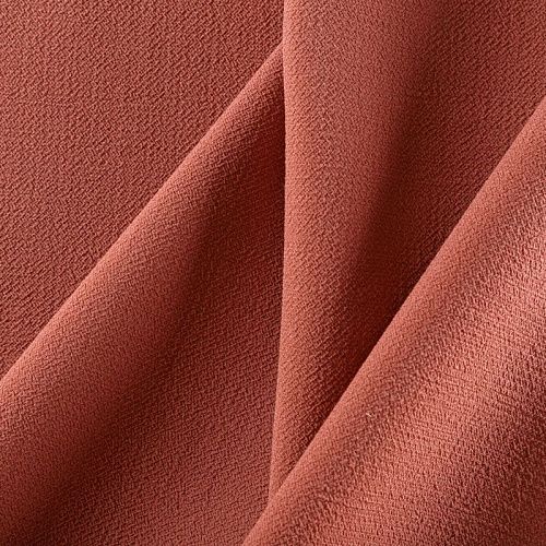 Креп двойной на дублерине 026-06241 медно-терракотовый однотонный