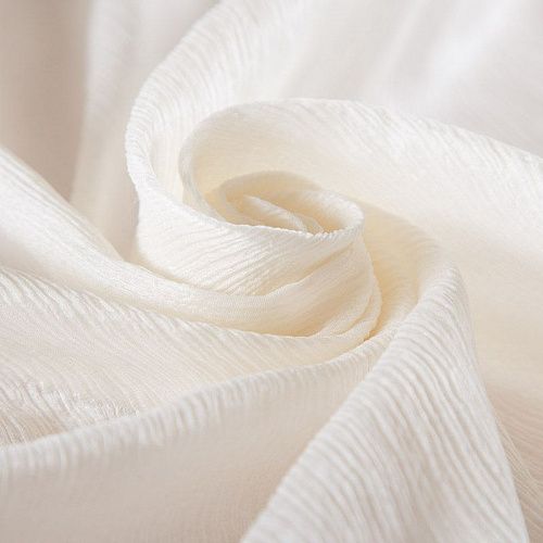 Шелк-жатка натуральный 064-16233 сливочный однотонный