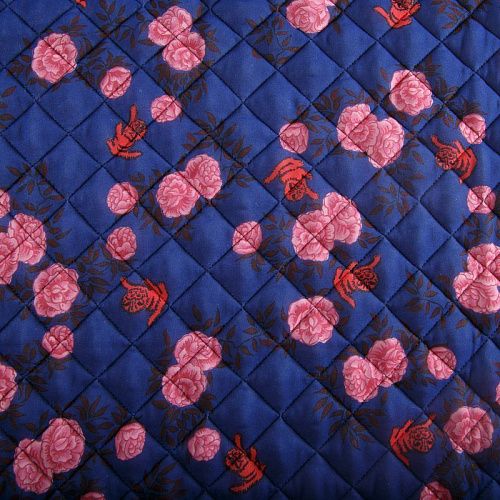 Ткань курточная 2-х сторонняя 033-14640 сапфировый принтованный