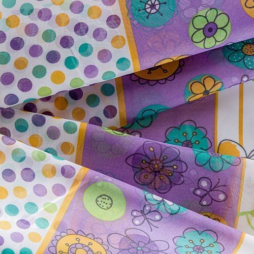 Тюль капрон Т450-01-45 белый принтованный