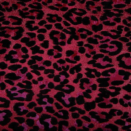 Бархат стрейч с люрексом 002-19096 фуксия/черный