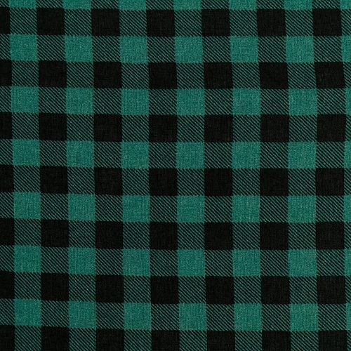 Штапель К33-093 темно-зеленый принтованный