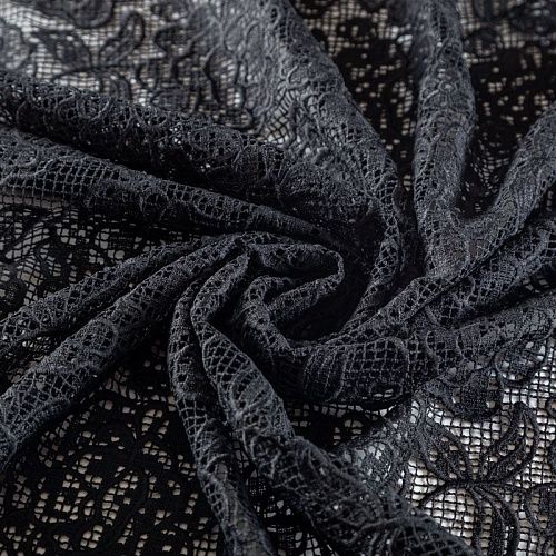 Гипюр-макраме К23-116 черный
