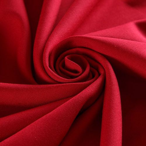 Креп стрейч 026-17217 красный однотонный