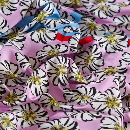 Трикотаж масло 056-12492 розовый принтованный