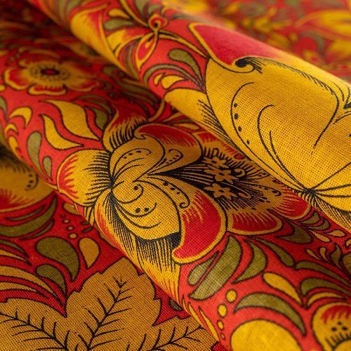 Бязь 007-00692 красный принтованный