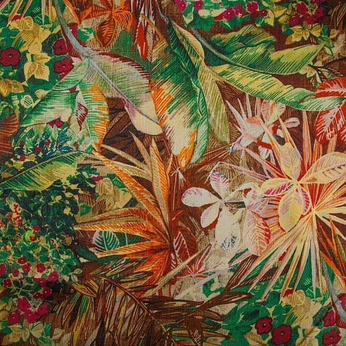 Лен натуральный Salvatore Ferragamo 035-16966 зеленый мультиколор