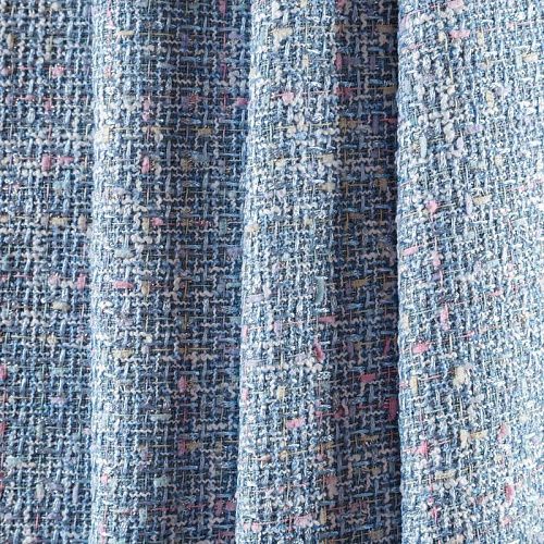 Твид шанель 052-05387 голубой мультиколор