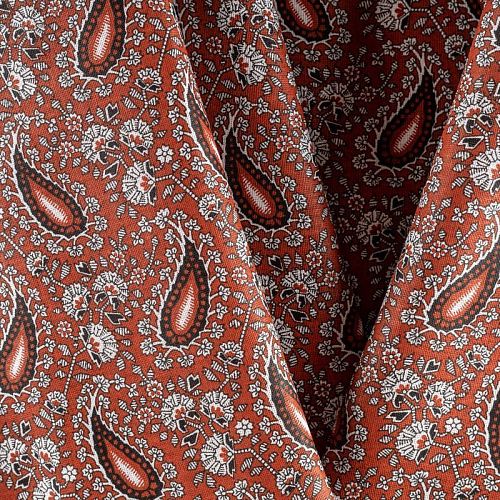 Бязь 007-00685 медно-бордовый принтованный