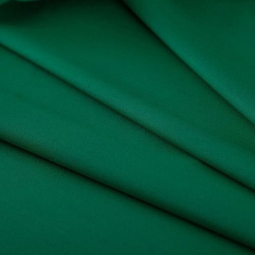 Креп двойной стрейч 026-02191 морской зеленый однотонный
