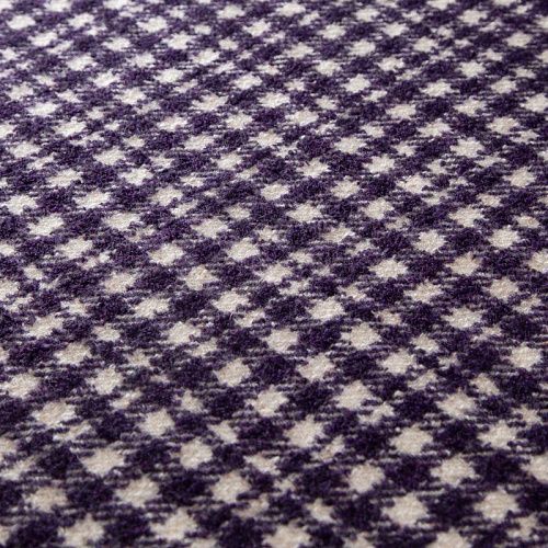 Ткань пальтовая 040-20245 молочно-чернильный клетка